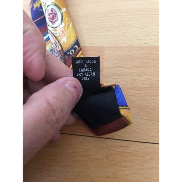 Byblos Brown Brewing Co Beer Pattern 100% Italian Silk Men’s Tie EUC - Picture 6 of 7